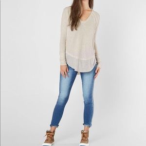 NWT Free People Oatmeal Thermal Top